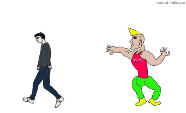 Virgin vs Chad | image tagged in virgin vs chad | made w/ Imgflip meme maker