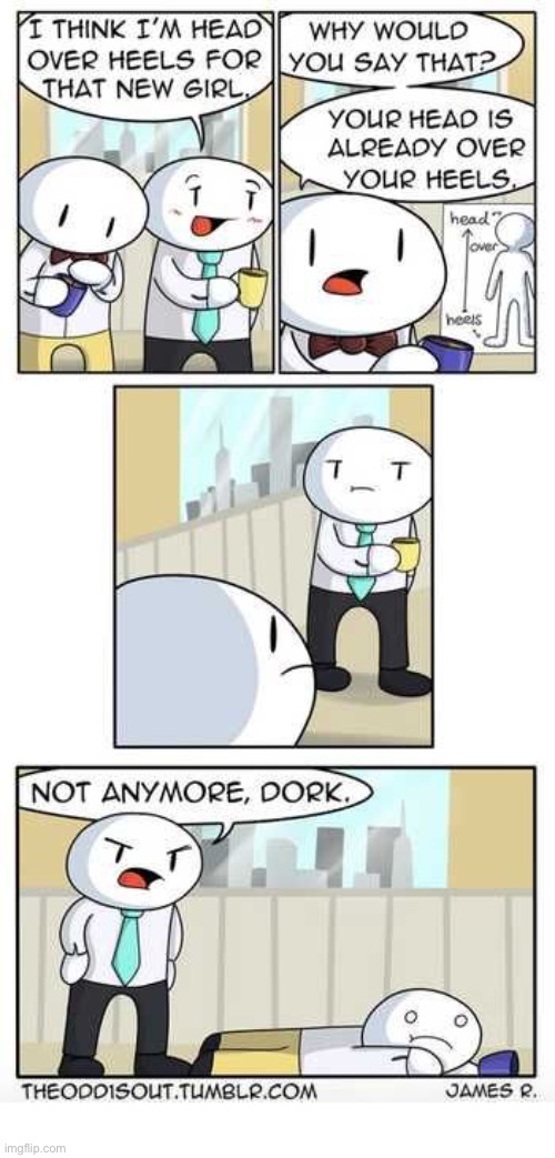 The Odd 1s Out | image tagged in comics,the odd 1s out,office,crush,head over heels,know it all | made w/ Imgflip meme maker