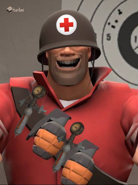 Tf2 soldier corpsman made on mobile Blank Meme Template