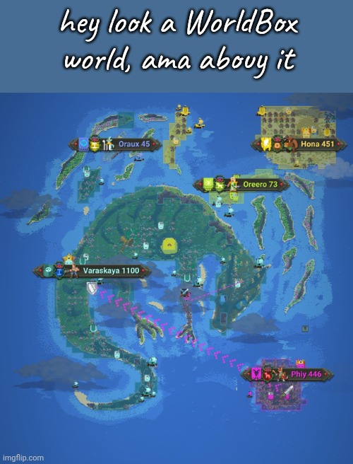 hey look a WorldBox world, ama abouy it | made w/ Imgflip meme maker