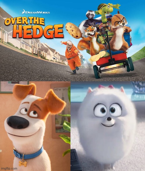 Max and Gidget (The Secret Life of Pets) Loves Over The Hedge (2006) | image tagged in who loves over the hedge,over the hedge,the secret life of pets,crossover,deviantart,memes | made w/ Imgflip meme maker
