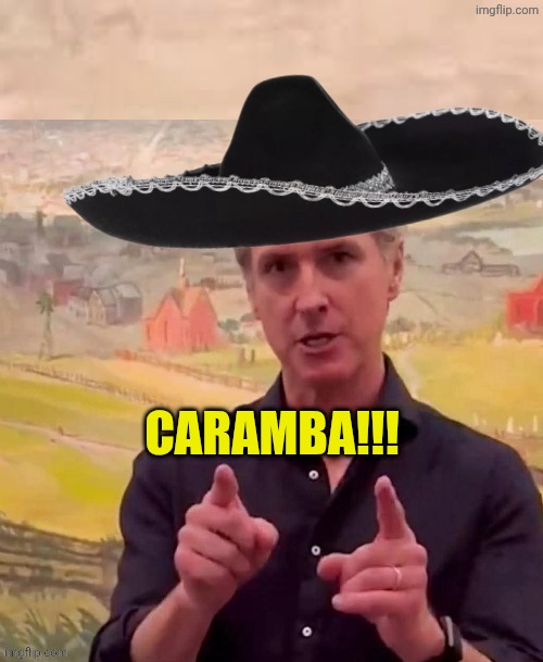Nutcase Gavin Newsom | Caramba!!! | image tagged in nutcase gavin newsom | made w/ Imgflip meme maker