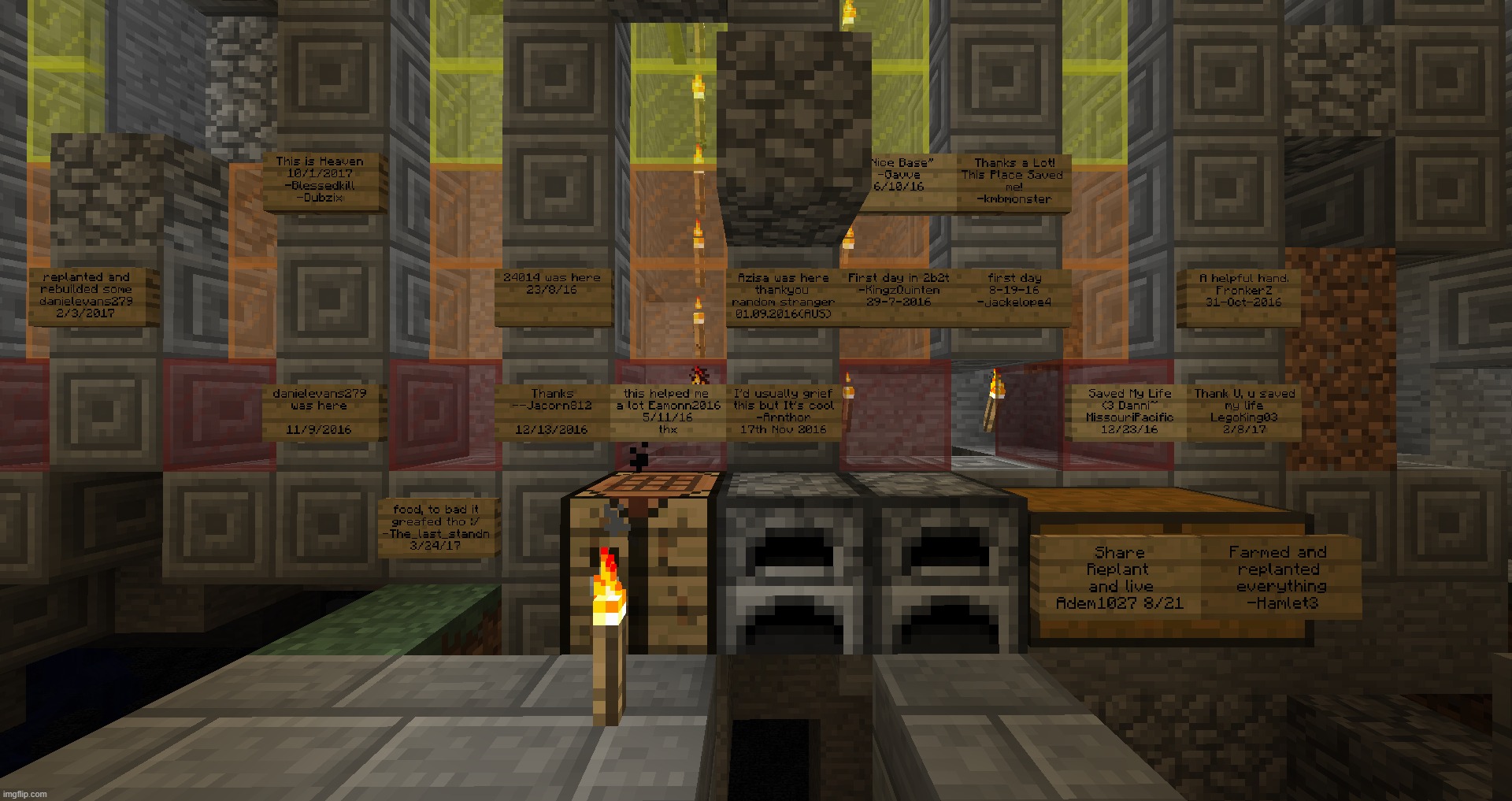 anyway here's another screenshot i took on a 2017 map archive of 2b2t | made w/ Imgflip meme maker