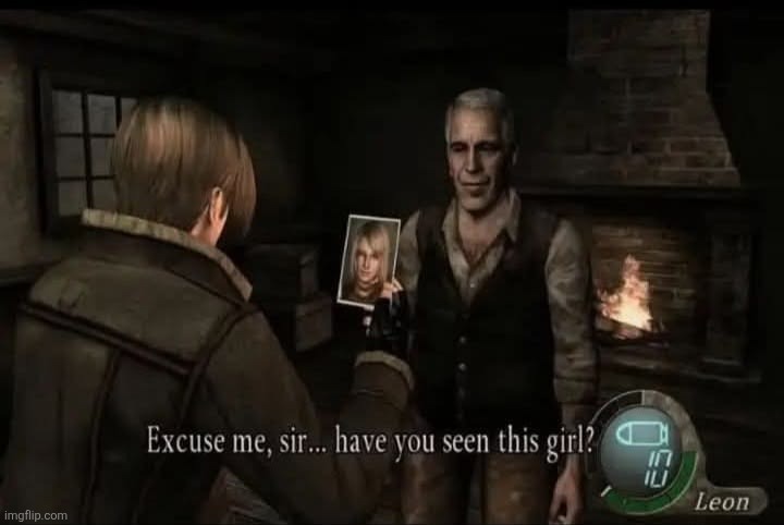 only if leon went to Epstein island, he would've cleared it all alone | made w/ Imgflip meme maker