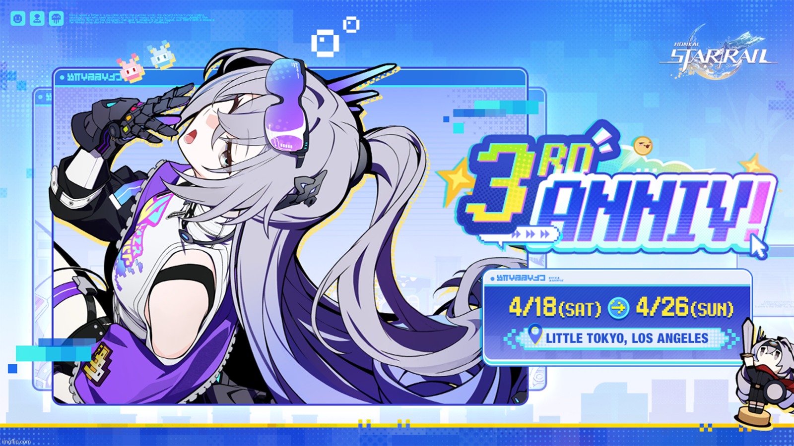 3rd Anniversary Honkai Star Rail!! | image tagged in 3rd anniversary honkai star rail,happy anniversary,honkai star rail | made w/ Imgflip meme maker
