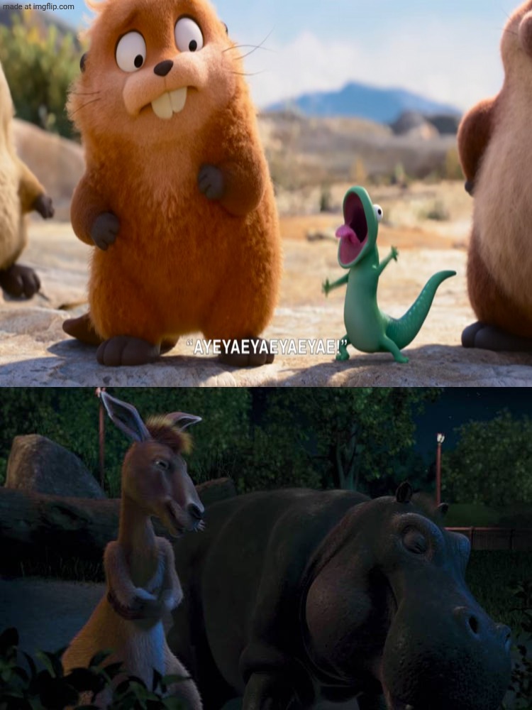 Duke and Eze laugh at  tom lizard making silly noises | image tagged in duke and eze laugh at what,deviantart,the wild,hoppers,disney,pixar | made w/ Imgflip meme maker