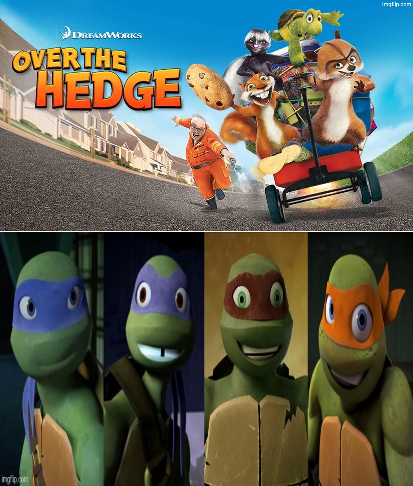 2012 tmnt Loves Over The Hedge | image tagged in who loves over the hedge,deviantart,teenage mutant ninja turtles,over the hedge,tmnt | made w/ Imgflip meme maker