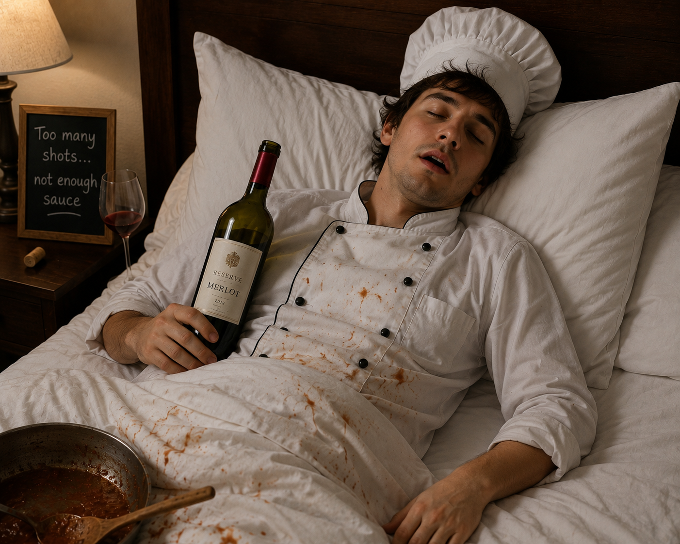 Drunk chef Blank Meme Template