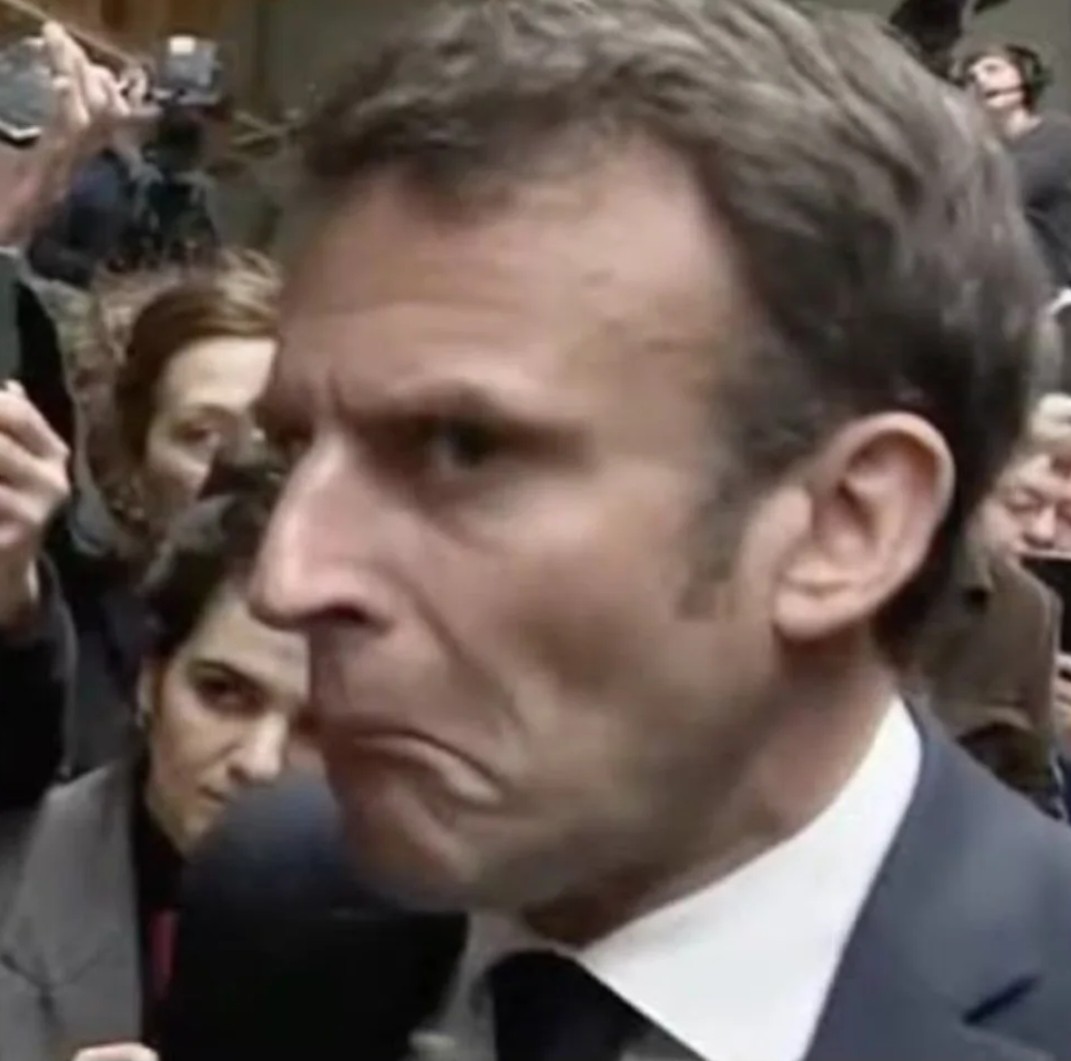 Macron is skeptical Blank Meme Template