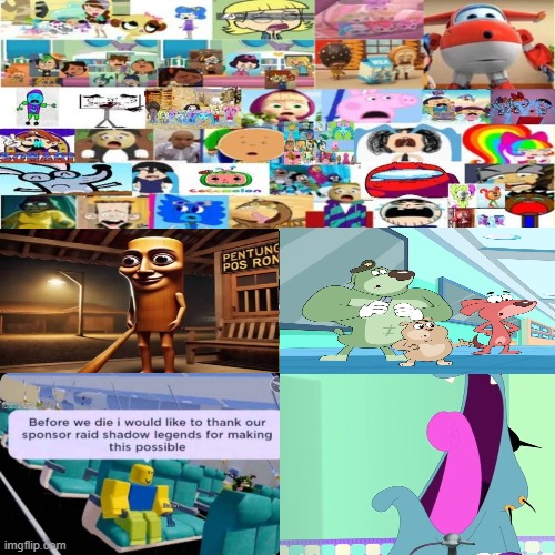 That one goofy Oggy ripoff mentioned yes | image tagged in they got courage,rat-atat,oggy and the cockroaches | made w/ Imgflip meme maker