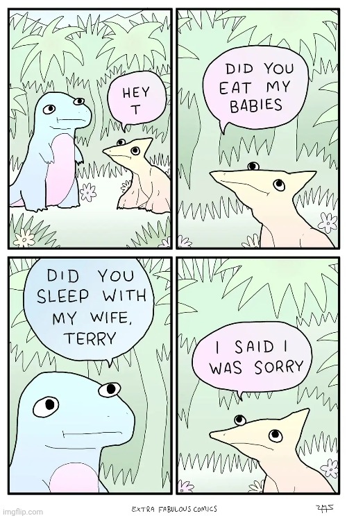 T | image tagged in dinosaurs,dinosaur,babies,wife,comics,comics/cartoons | made w/ Imgflip meme maker