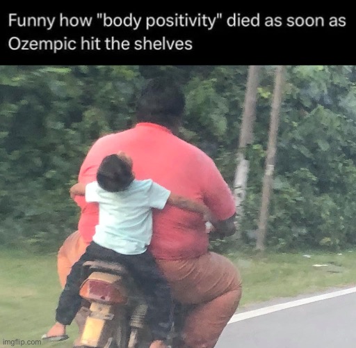 300 kgs | image tagged in fat guy on motorcycle with kid,funny | made w/ Imgflip meme maker