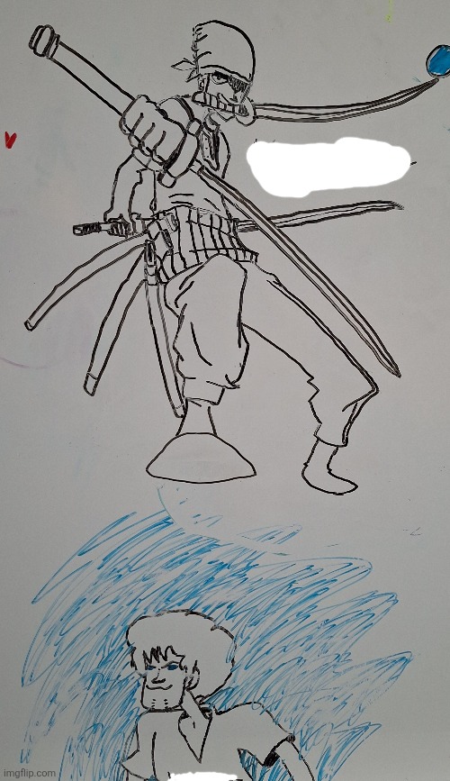 Drew these two things on the teachers' whiteboard | image tagged in one piece,zoro,scooby doo,shaggy,drawing,lol so funny | made w/ Imgflip meme maker