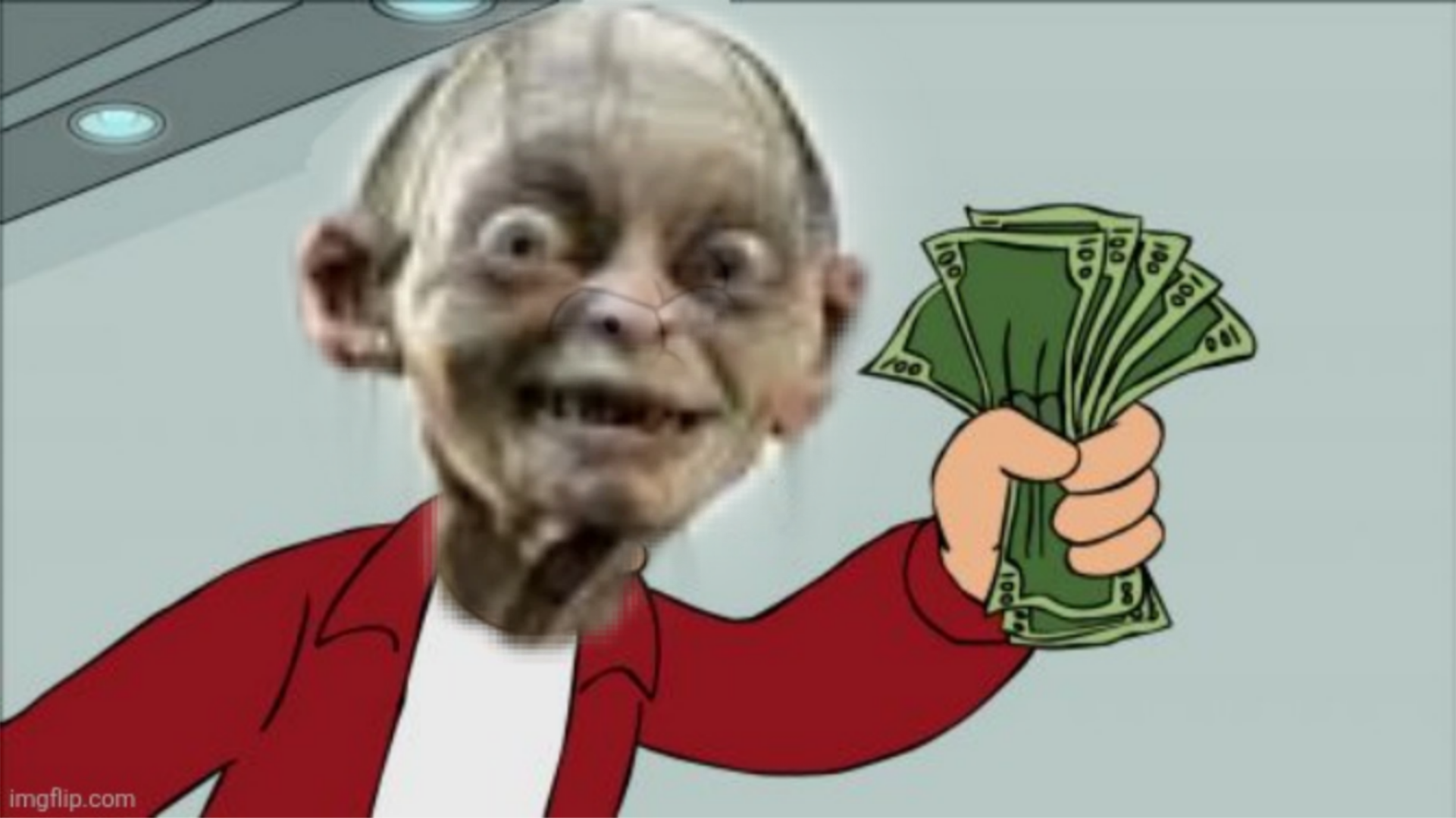 Shut up and take my money Gollum Blank Meme Template