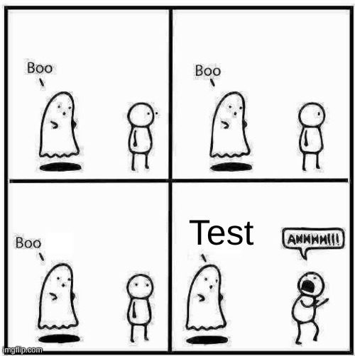 Ghost Boo | Test | image tagged in ghost boo | made w/ Imgflip meme maker