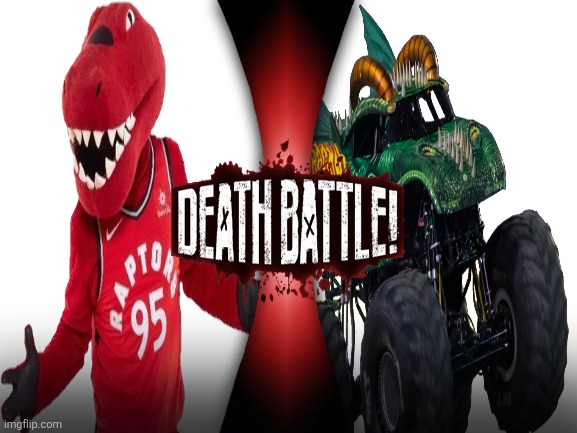 Toronto Raptor vs. The dragon (Nba vs. Monster jam) | DEATH BATTLE | image tagged in nba,monster jam | made w/ Imgflip meme maker
