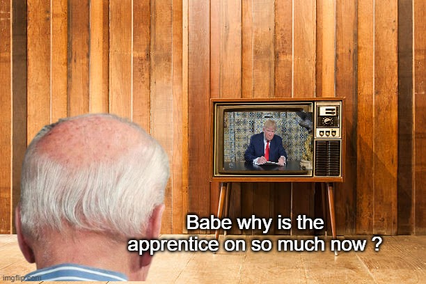 Babe why is the apprentice on so much now ? | made w/ Imgflip meme maker