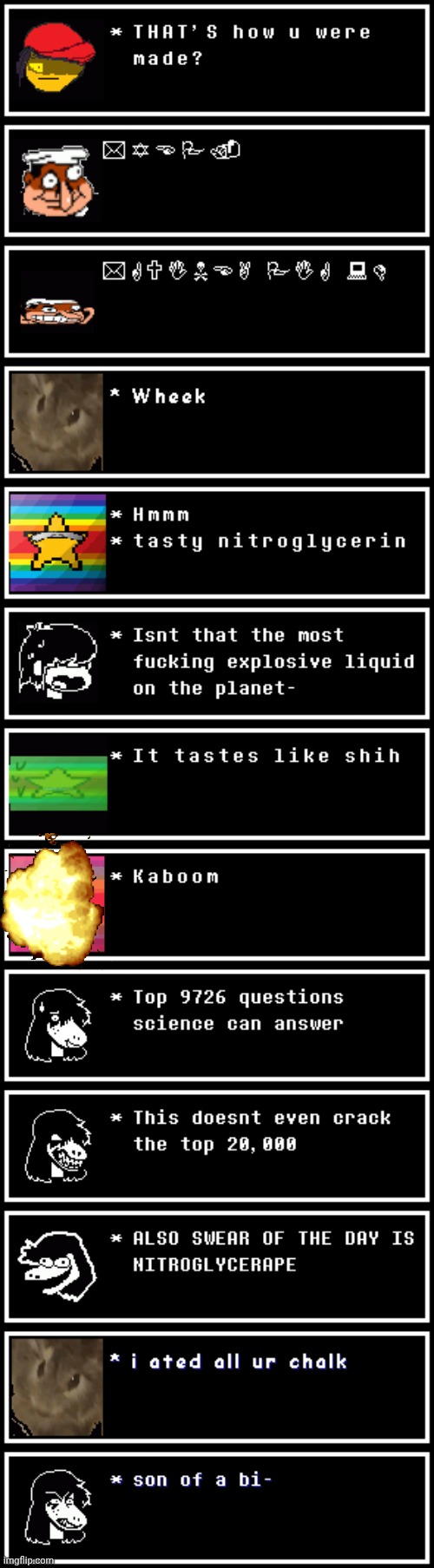 mmmh tasty Triethylene glycol dinitrate | image tagged in buhxhbhxbbhx,terrorism | made w/ Imgflip meme maker