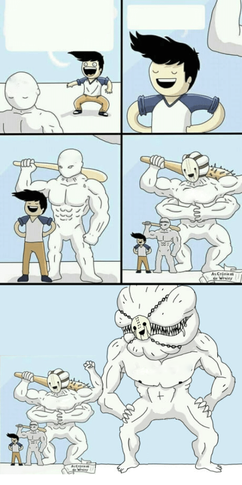 Bigger and Bigger (Clean) Blank Meme Template