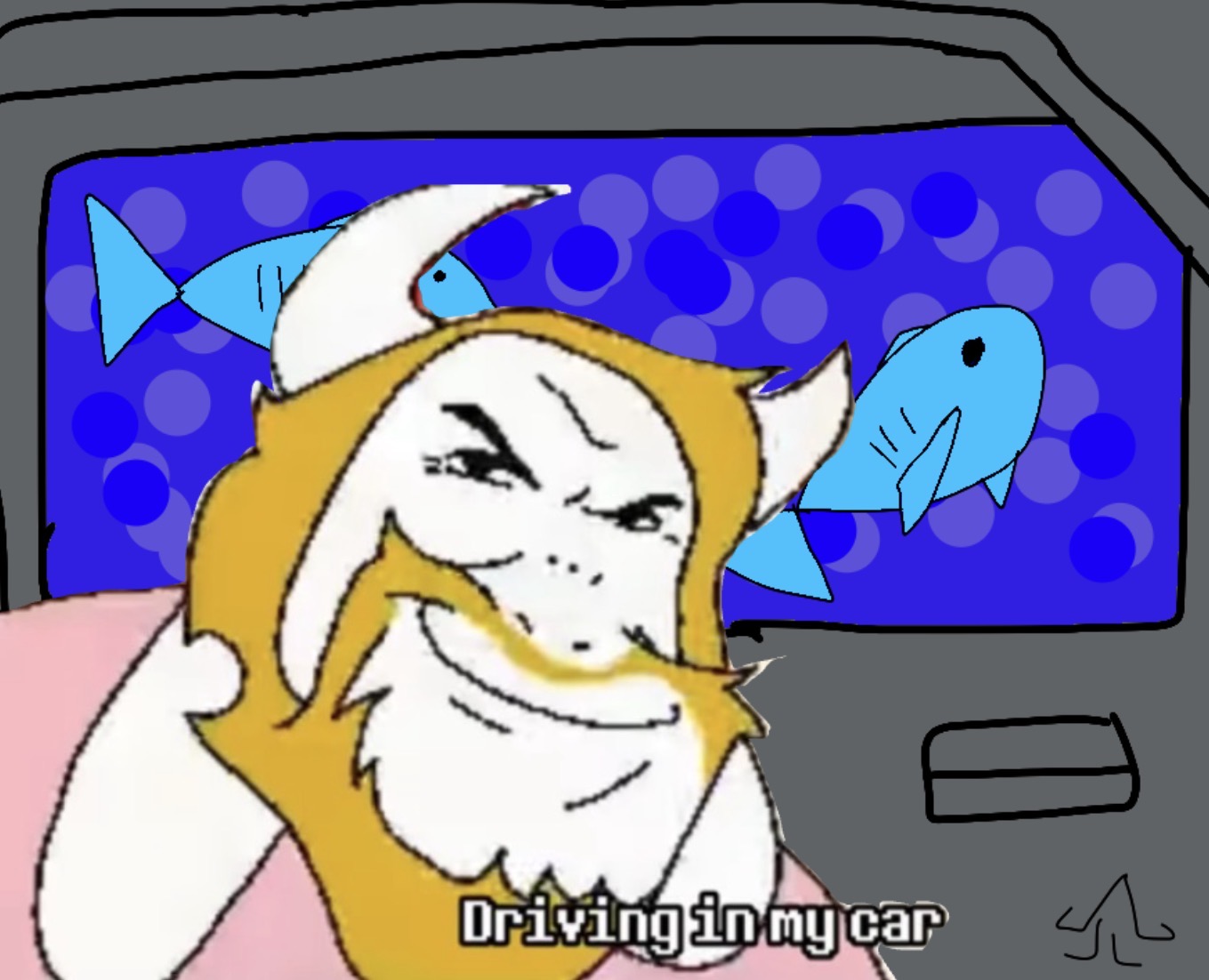 Driving in my car under the water Blank Meme Template