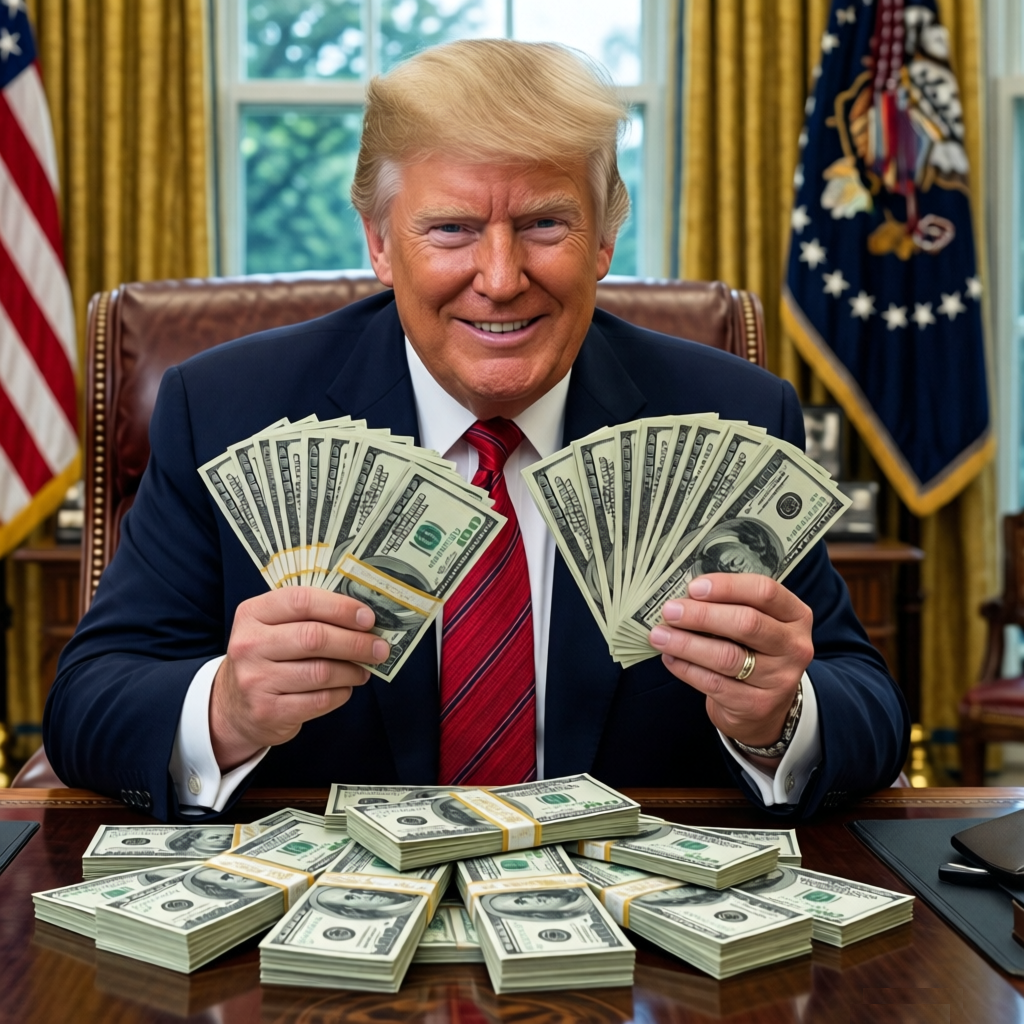 Donald Trump Mammon Worshiper King Money Rich Elite Blank Meme Template