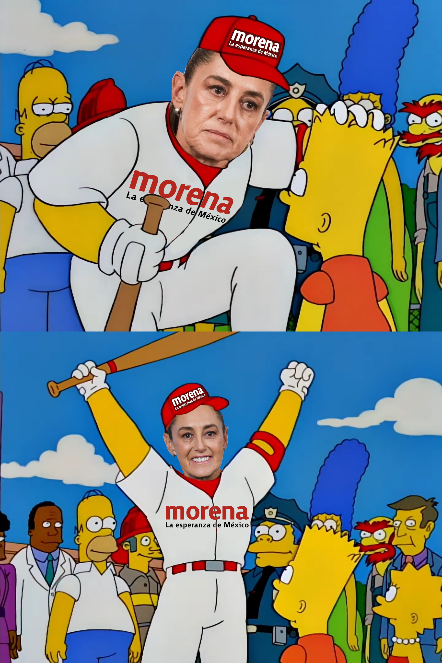 los simpson Sheinbaum aterradora verdad cuadrangulares Blank Meme Template