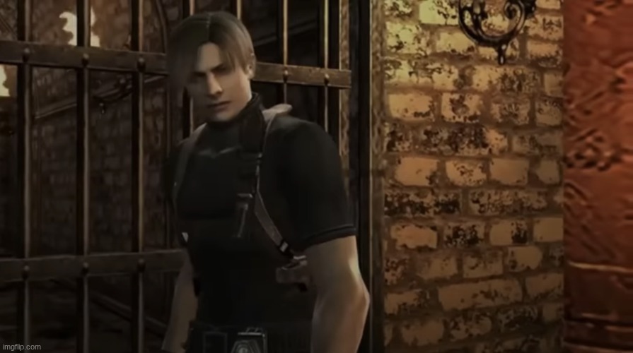 Leon Kennedy stare | image tagged in leon kennedy stare | made w/ Imgflip meme maker