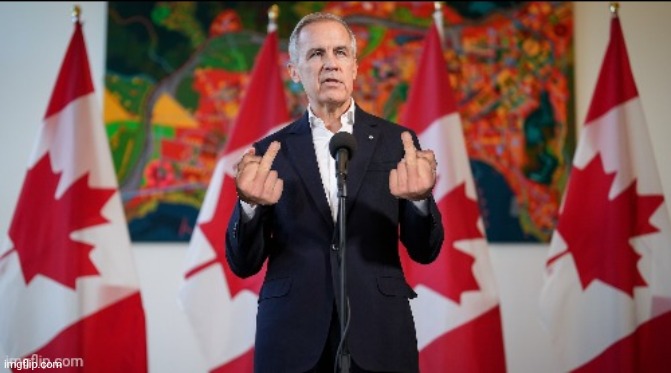 Mark Carney middle finger | image tagged in mark carney middle finger | made w/ Imgflip meme maker