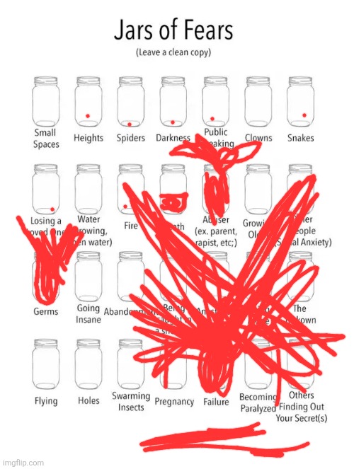 Jar of fears clear version | image tagged in jar of fears clear version | made w/ Imgflip meme maker