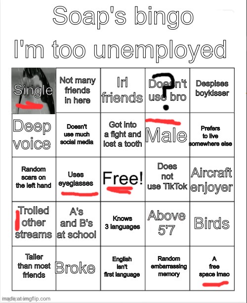 good morning :3 | image tagged in soap's bingo | made w/ Imgflip meme maker