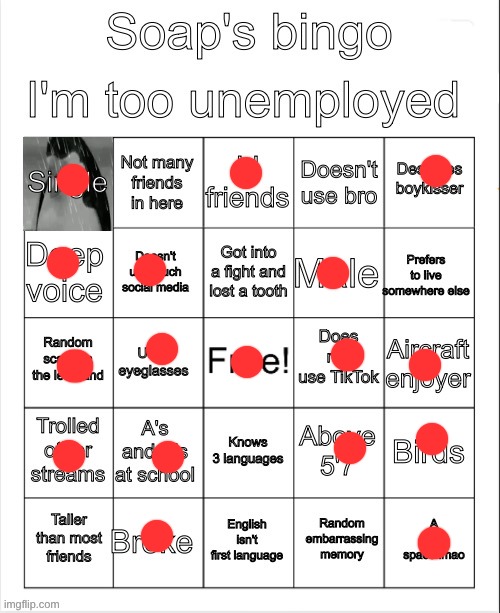 ok | image tagged in soap's bingo | made w/ Imgflip meme maker