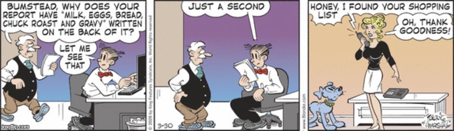 Blondie | image tagged in comics | made w/ Imgflip meme maker