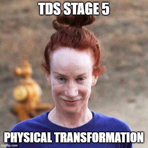 TDS stage 5 physical transformation | image tagged in kathy griffin | made w/ Imgflip meme maker