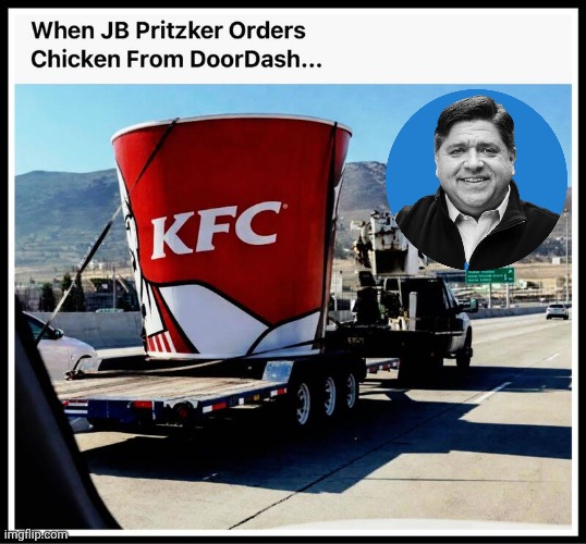Big Prik's bucket of bird | image tagged in img 32 jpeg,fred flintstone,kfc | made w/ Imgflip meme maker
