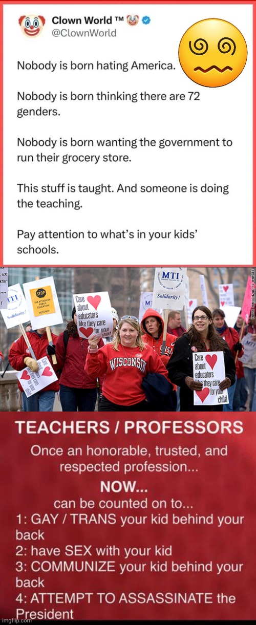 Teachers Union Communists | image tagged in img 23 jpeg,wisconsin teachers union,communists | made w/ Imgflip meme maker