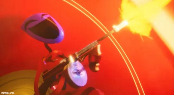 Gangle With a Tommy Gun | image tagged in gangle with a tommy gun | made w/ Imgflip meme maker
