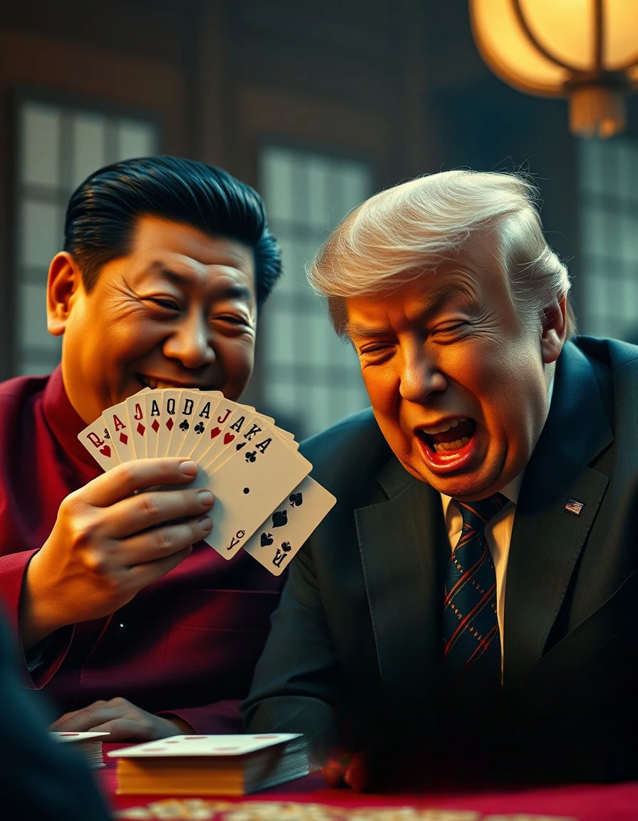 Xi, China have all the cards. Trump loser. Blank Meme Template