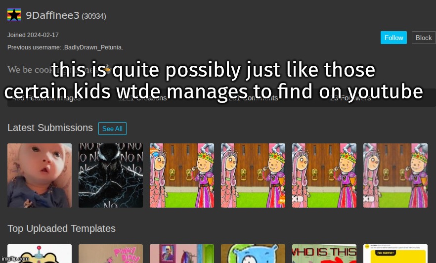this is quite possibly just like those certain kids wtde manages to find on youtube | made w/ Imgflip meme maker