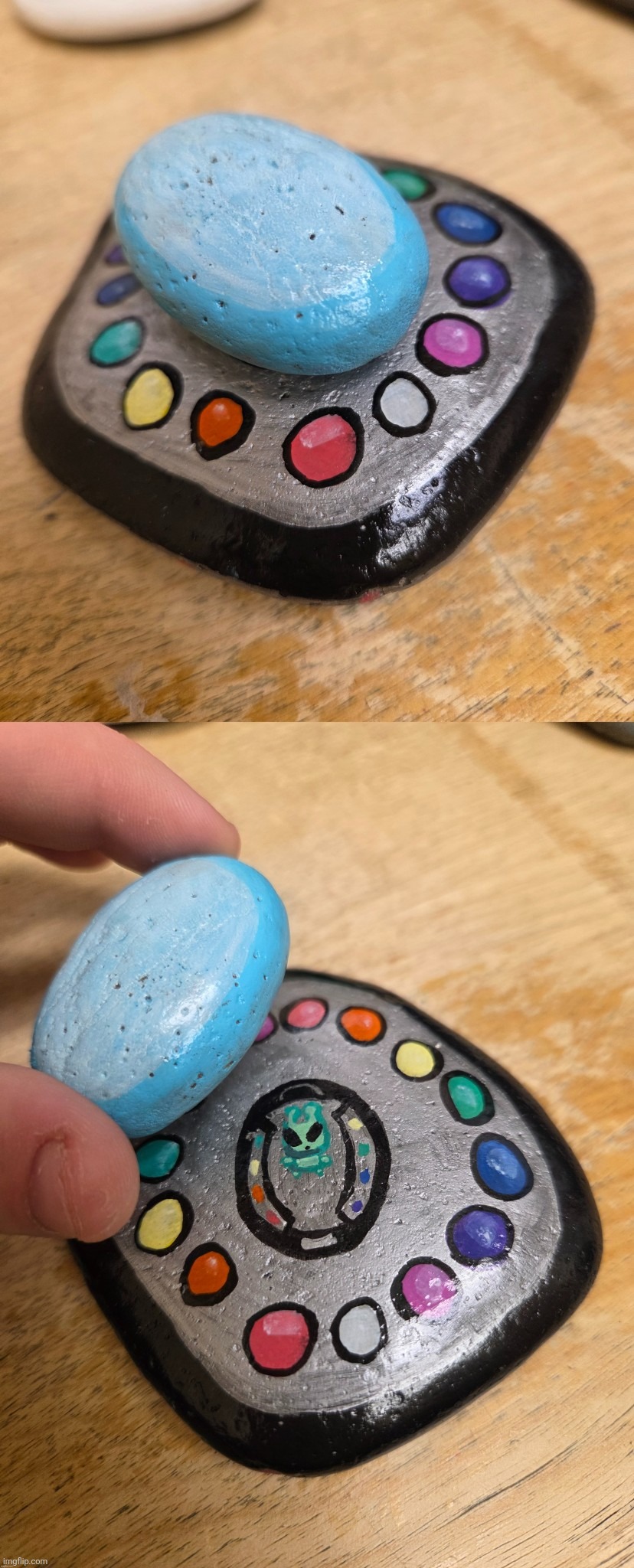 Ufo painted rock | made w/ Imgflip meme maker