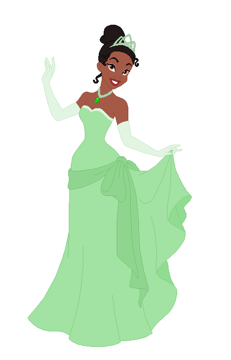 Princess Tiana Wears a Different Green Dress Meme Template