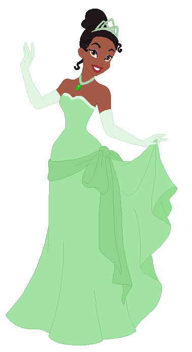 Princess Tiana Wears a Different Green Dress Blank Meme Template