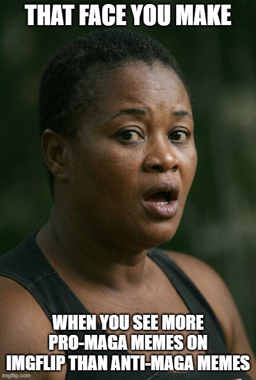 Woman Making Face Over MAGA Memes | That face you make; when you see more pro-maga memes on imgflip than anti-maga memes | image tagged in woman making a face,maga memes,i hate maga,maga sucks,trump sucks | made w/ Imgflip meme maker