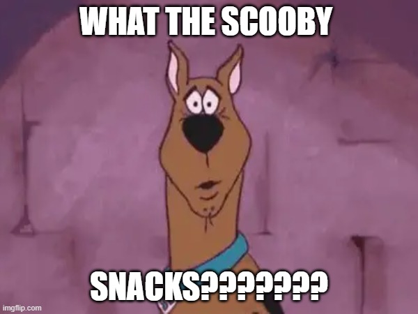 Confused Scooby Doo | What The Scooby; Snacks??????? | image tagged in funny memes | made w/ Imgflip meme maker