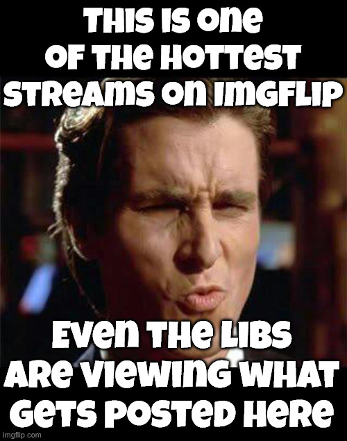 Keep up the good work | This is one of the hottest streams on ImgFlip; Even the libs are viewing what gets posted here | image tagged in ooh,keep up the good work,libs are very envious | made w/ Imgflip meme maker