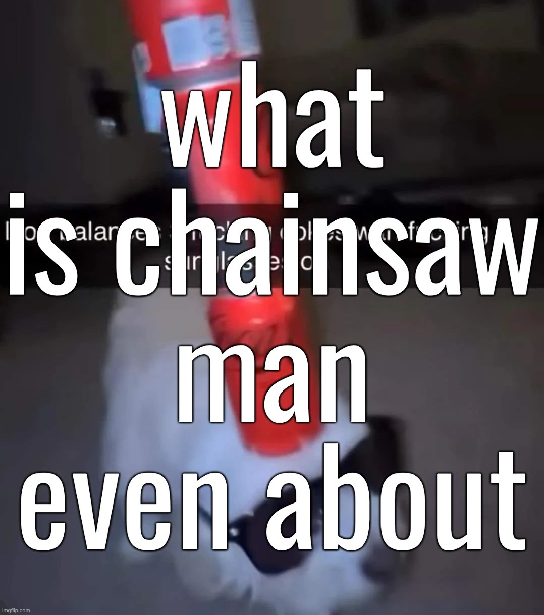 the ONLY things i know about this shi is that denji was sa'd and makima manipulated the shit outta him | made w/ Imgflip meme maker