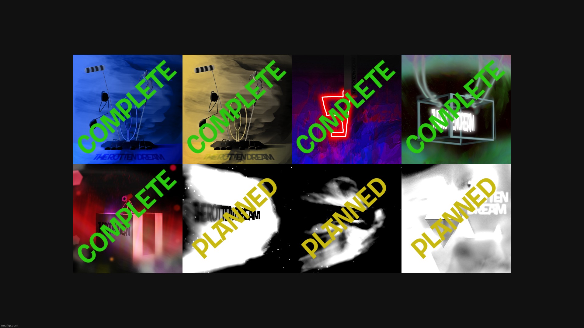 so i got 100 things planned for a project and these are 8 of them, once i finish these i'll release em in a temp zip. | made w/ Imgflip meme maker