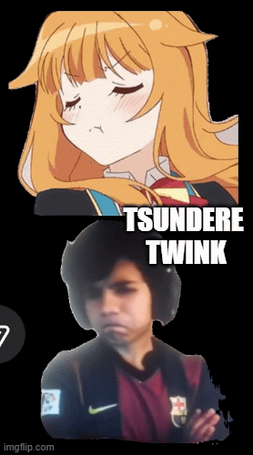 tsundere | tsundere 
twink | image tagged in gifs,funny memes | made w/ Imgflip images-to-gif maker