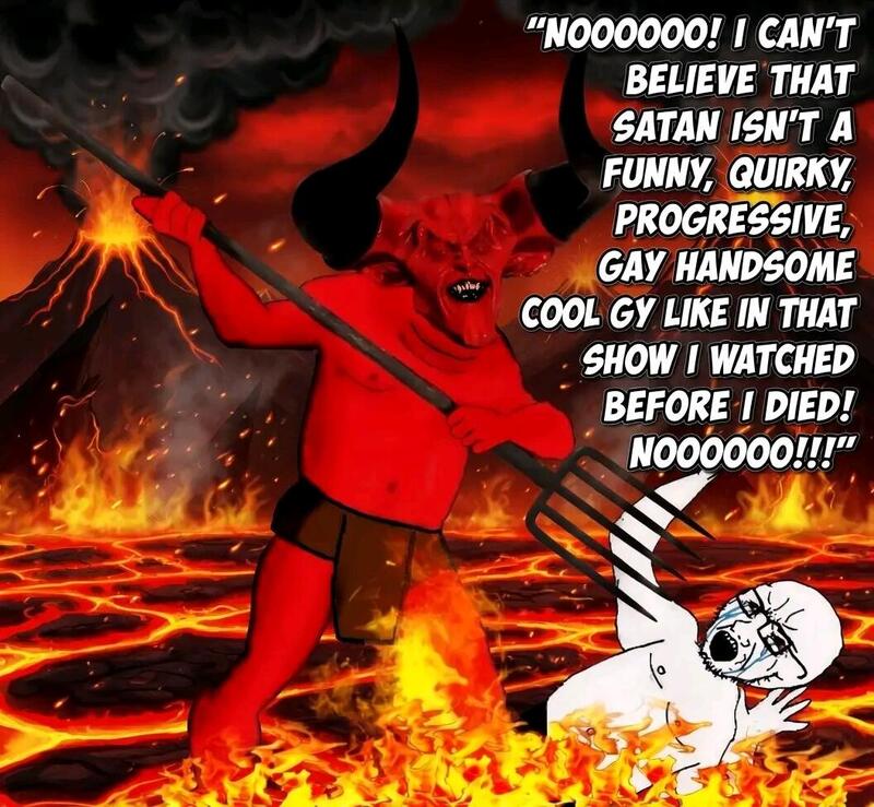 Satan & Wojak Blank Meme Template