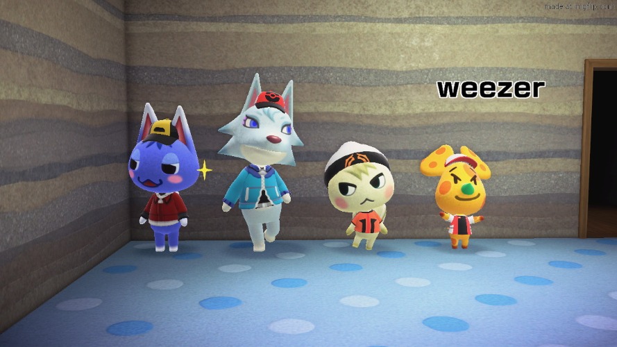 Some meme my dumbass decided to make | image tagged in animal crossing,pokemon,weezer,dead memes,funny memes,dumbass | made w/ Imgflip meme maker