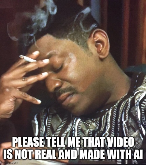 Mekhi Phifer | Please tell me that video is not real and made with ai | image tagged in mekhi phifer | made w/ Imgflip meme maker